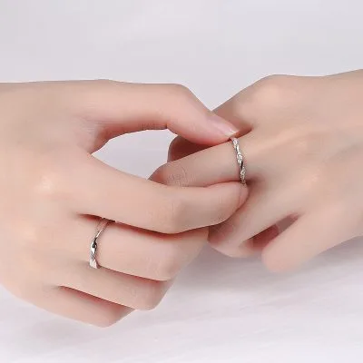 Nhẫn đôi Bạc đôi đính đá CZ Bianca LILI 094946 6
