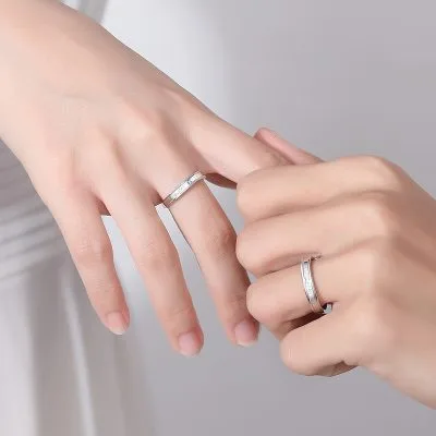 Nhẫn đôi Bạc đôi đính đá CZ Clairy Katie LILI 095459 2