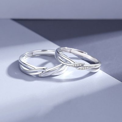 Nhẫn đôi Bạc đôi đính đá CZ Daleyza LILI 094932 1