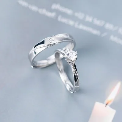 Nhẫn đôi Bạc đôi đính đá CZ Kaysen LILI 095277 1