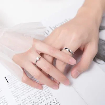 Nhẫn đôi Bạc đôi đính đá CZ Kaysen LILI 095277 2
