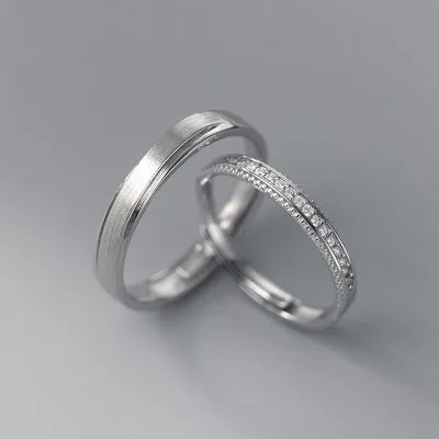 Nhẫn đôi Bạc đôi đính đá CZ Sincere LILI 095284 1