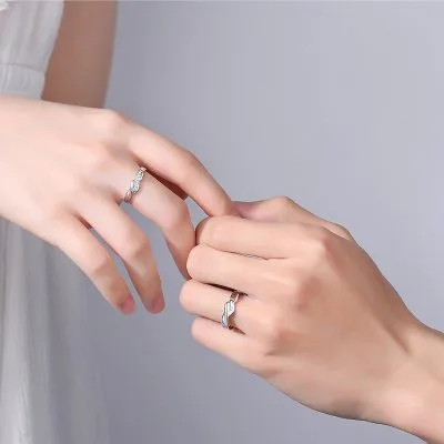 Nhẫn đôi Bạc đôi đính đá CZ Yaretzi LILI 095348 2