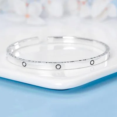 Vòng Tay Bạc đặc Cho Nữ Dạng Kiềng Hình Mặt Trời Marisol LILI 097196 1