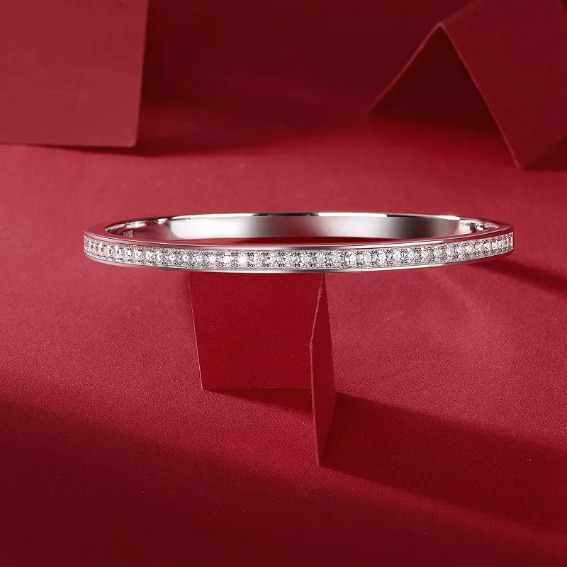 Vòng Tay Bạc Nữ đính Kim Cương Moissanite Jolie LILI 097012 1
