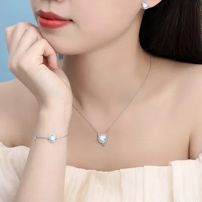 Main ABông Tai Bạc Nữ đính đá CZ Mèo Dễ Thương Myla LILI 0100005 2