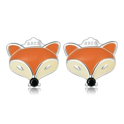 Bông Tai Bạc Nữ đính đá CZ Hình Hồ Ly Aliya LILI 106811 1