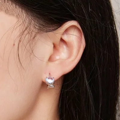 Bông Tai Bạc Nữ đính đá CZ Hình Hồ Ly Novalee LILI 106757 2