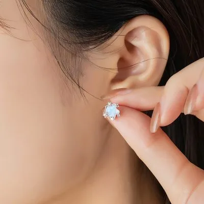 Bông Tai Bạc Nữ đính đá CZ Hình Ngôi Sao 5 Cánh Joelle LILI 106350 2