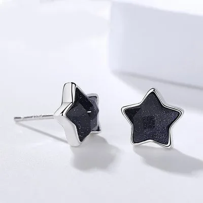Bông Tai Bạc Nữ đính đá CZ Hình Ngôi Sao Kataleya LILI 106562 2