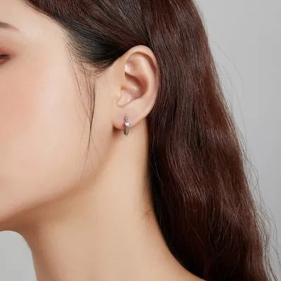 Bông Tai Bạc Nữ đính đá CZ Hình Trái Tim Aspyn LILI 106714 4