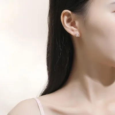 Bông Tai Bạc Nữ đính đá CZ Hình Trái Tim Khalani LILI 107133 3