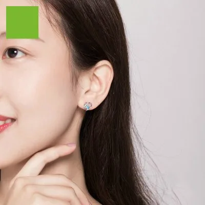 Bông Tai Bạc Nữ đính đá CZ Thú Cưng Dễ Thương Artemis LILI 107207 5