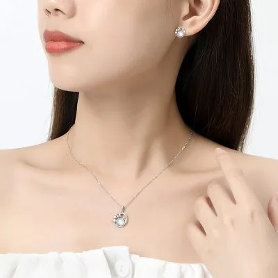 Bông Tai Bạc Nữ đính đá CZ Trời Sao Arlet LILI 106484 2