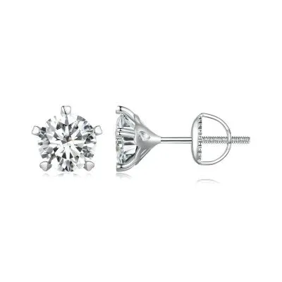 Bông Tai Bạc Nữ đính Kim Cương Moissanite Carla LILI 107338 5