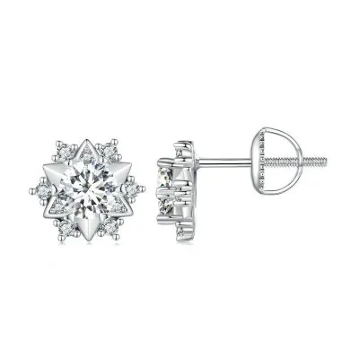 Bông Tai Bạc Nữ đính Kim Cương Moissanite Chandler LILI 107348 1