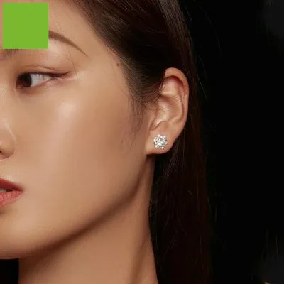 Bông Tai Bạc Nữ đính Kim Cương Moissanite Chandler LILI 107348 2