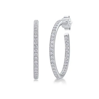 Bông Tai Bạc Nữ đính Kim Cương Moissanite Rosalina LILI 107385 1
