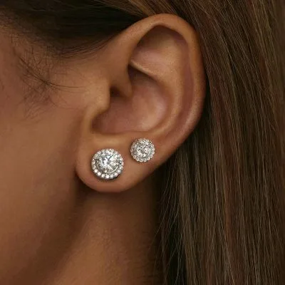 Bông Tai Bạc Nữ đính Kim Cương Moissanite Scottie LILI 107327 2