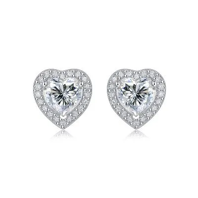 Bông Tai Bạc Nữ đính Kim Cương Moissanite Hình Trái Tim Zainab LILI 107287 1