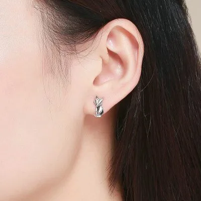 Bông Tai Bạc Nữ Hình Hồ Ly Billie LILI 107485 5