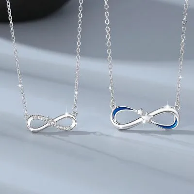 Dây Chuyền Bạc đôi đính đá CZ Hình Vô Cực Nico LILI 106134 1