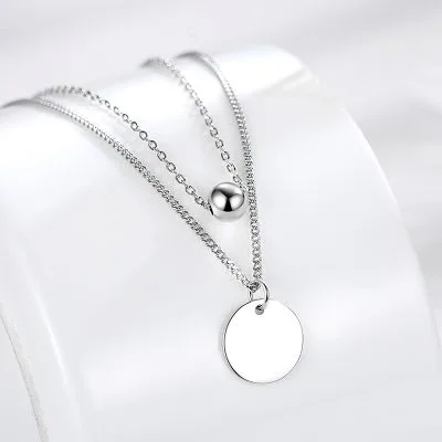 Dây Chuyền Bạc Nữ 2 Tầng Tròn Estelle LILI 105926 2