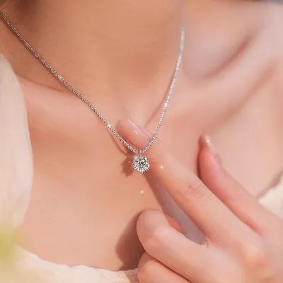 Dây Chuyền Bạc Nữ Dây Xù đính Kim Cương Moissanite Marlowe LILI 105891 15