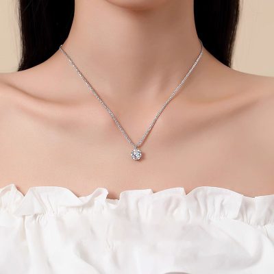 Dây Chuyền Bạc Nữ Dây Xù đính Kim Cương Moissanite Marlowe LILI 105891 16