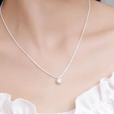 Dây Chuyền Bạc Nữ Dây Xù đính Kim Cương Moissanite Marlowe LILI 105891 7