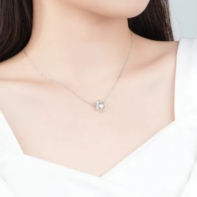 Dây Chuyền Bạc Nữ đính đá CZ Magic Apple LILI 105317 3