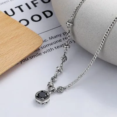 Dây Chuyền Bạc Nữ đính đá CZ Hình Chữ Thập Tròn Jovie LILI 105987 1