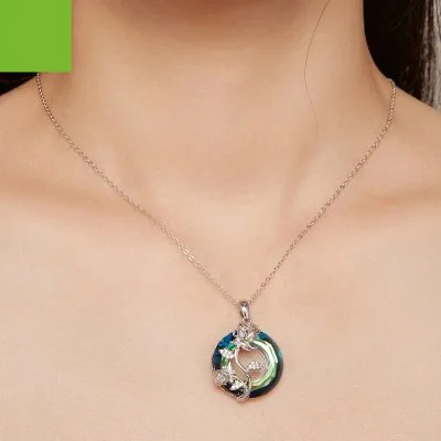 Dây Chuyền Bạc Nữ đính đá CZ Hình Hoa Hồng Wrenlee LILI 105485 2