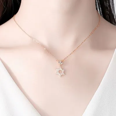 Dây Chuyền Bạc Nữ đính đá CZ Hình Ngôi Sao 6 Cánh Skyla LILI 105675 4