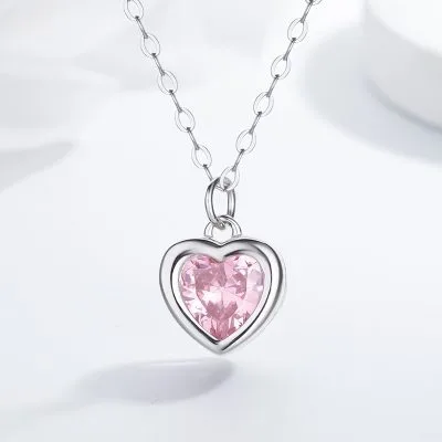 Dây Chuyền Bạc Nữ đính đá CZ Hình Trái Tim My Love LILI 105802 5