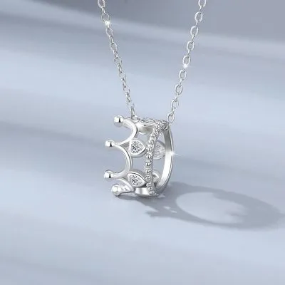Dây Chuyền Bạc Nữ đính đá CZ Hình Vương Miện Tình Yêu Crown LILI 105792 1