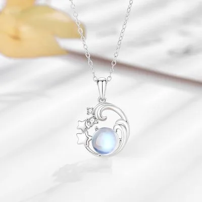Dây Chuyền Bạc Nữ đính đá CZ Mây Và Sao Kathryn LILI 105249 1