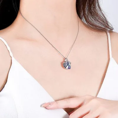 Dây Chuyền Bạc Nữ đính đá CZ Nhịp đập Trái Tim Ellis LILI 105346 3