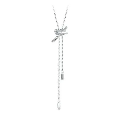 Dây Chuyền Bạc Nữ đính đá CZ Nút Thắt Malaya LILI 105467 1