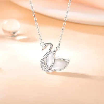 Dây Chuyền Bạc Nữ đính đá CZ Thiên Nga Romantic Swan LILI 108955 1