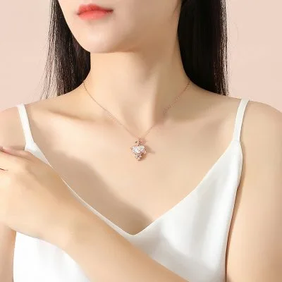Dây Chuyền Bạc Nữ đính đá CZ Trái Tim ánh Sao Savanna LILI 105626 10