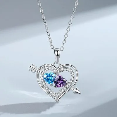 Dây Chuyền Bạc Nữ đính đá CZ Trái Tim Tình ái Lara LILI 105308 1