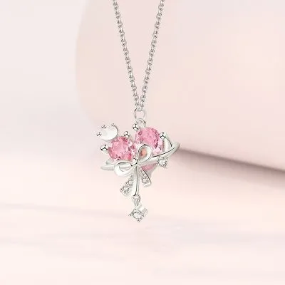 Dây Chuyền Bạc Nữ đính đá CZ Trái Tim Vương Miện Marilyn LILI 105338 1