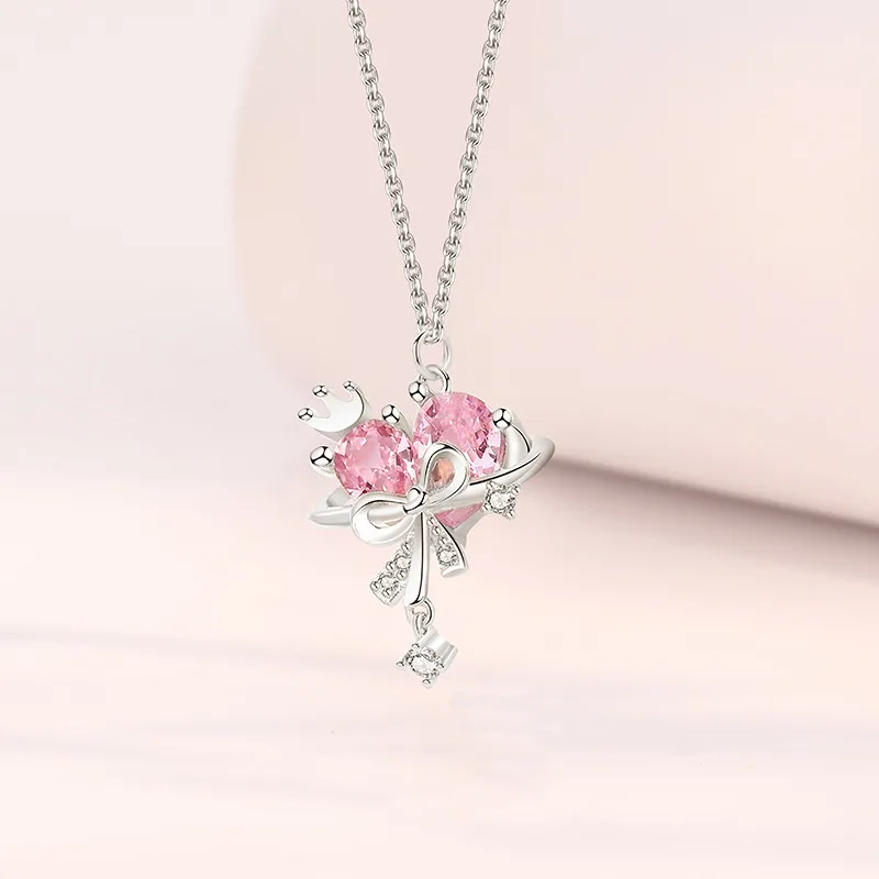 Dây Chuyền Bạc Nữ đính đá CZ Trái Tim Vương Miện Marilyn LILI 105338 1