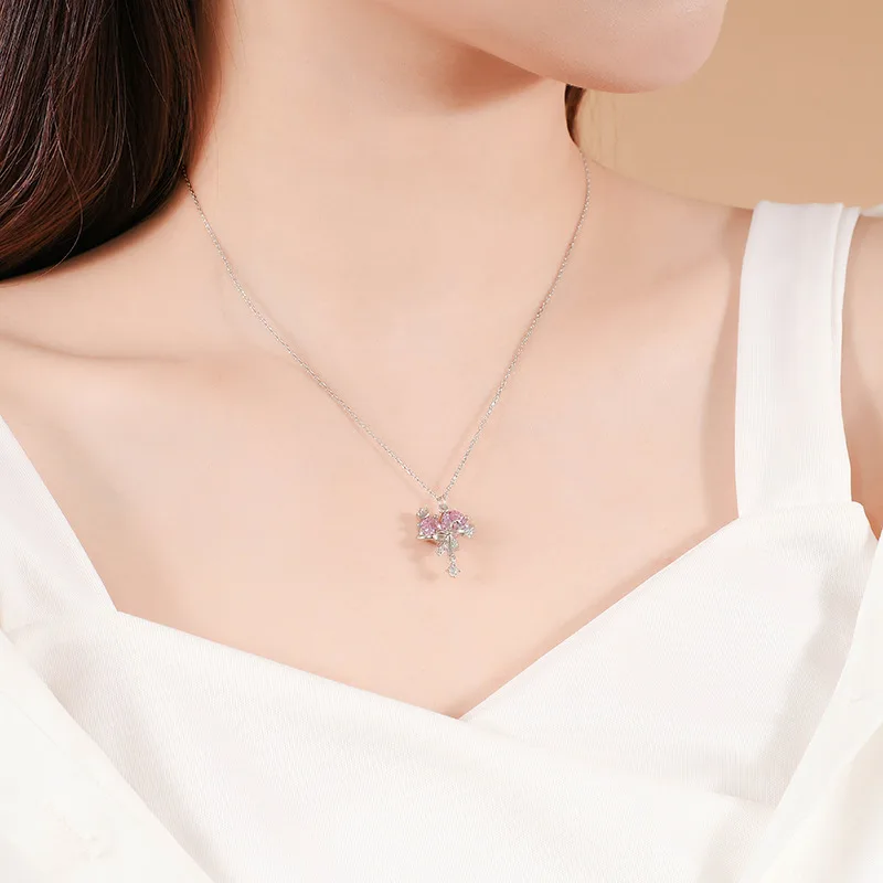 Dây Chuyền Bạc Nữ đính đá CZ Trái Tim Vương Miện Marilyn LILI 105338 3