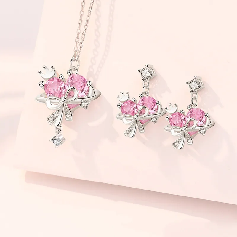Dây Chuyền Bạc Nữ đính đá CZ Trái Tim Vương Miện Marilyn LILI 105338 6
