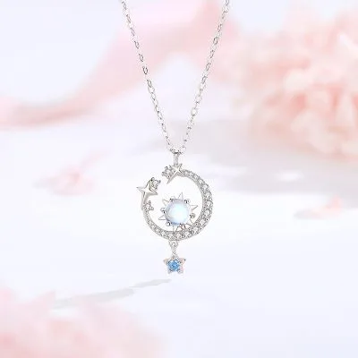 Dây Chuyền Bạc Nữ đính đá CZ Trời Sao Kyra LILI 105255 1