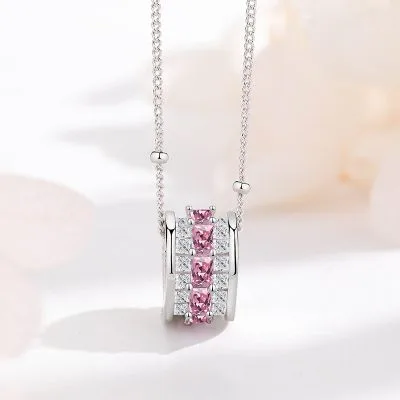Dây Chuyền Bạc Nữ đính đá CZ Tròn The Love LILI 105419 1