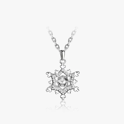 Dây Chuyền Bạc Nữ đính Kim Cương Moissanite Bông Tuyết Joelle LILI 105885 1