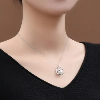 Dây Chuyền Bạc Nữ Ngọc Trai Tiểu Hành Tinh Journi LILI 105060 3